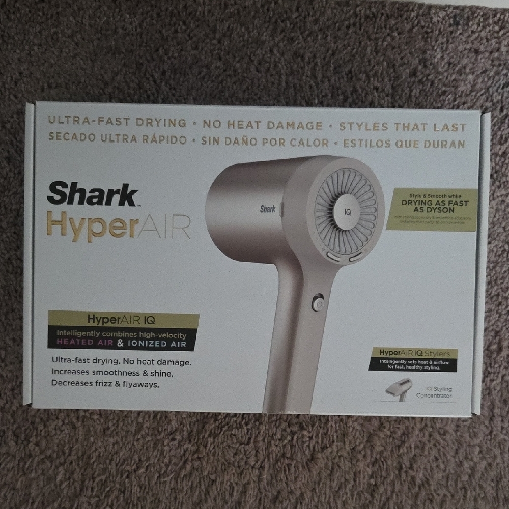 Shark HyperAIR Hair Dryer - Sleek Silver